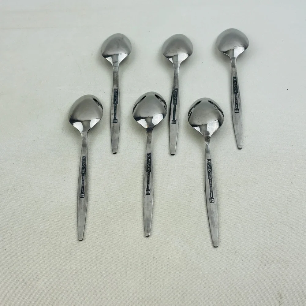 Bouquet by Coventry Teaspoon Set of 6 JH Stainless Japan Floral Flatware